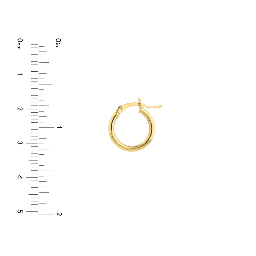 14k Gold Polished Hoop Earrings