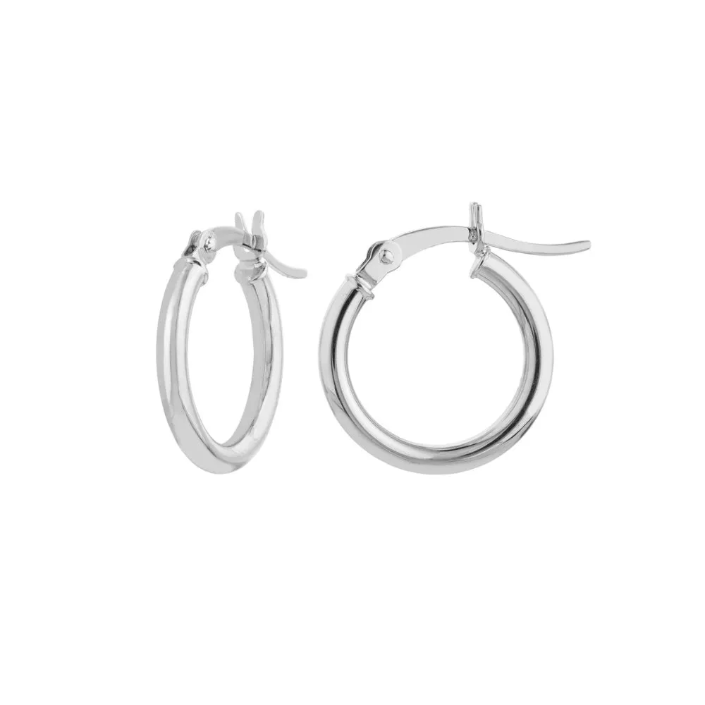 14k Gold Polished Hoop Earrings