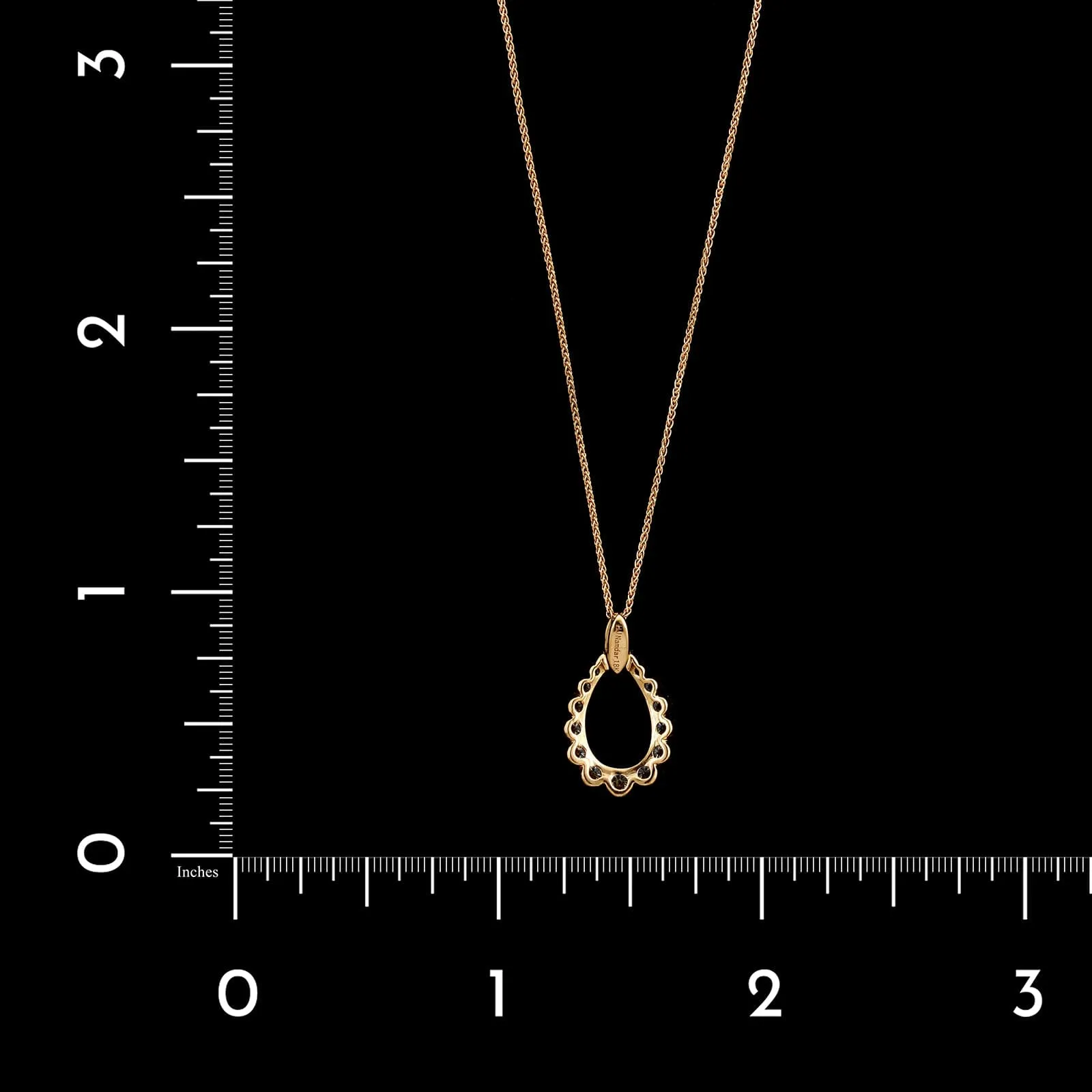 18K Rose Gold Estate Diamond Pendant