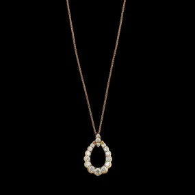 18K Rose Gold Estate Diamond Pendant