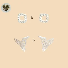 (2-3114) 925 Sterling Silver - Stud Earrings.