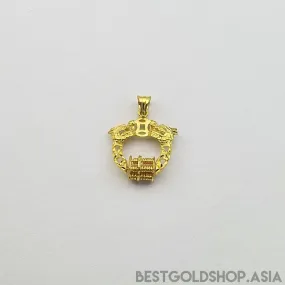 22k / 916 gold Dragon abacus pendant