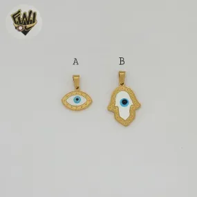 (4-2006) Stainless Steel - Evil Eye Pendants.