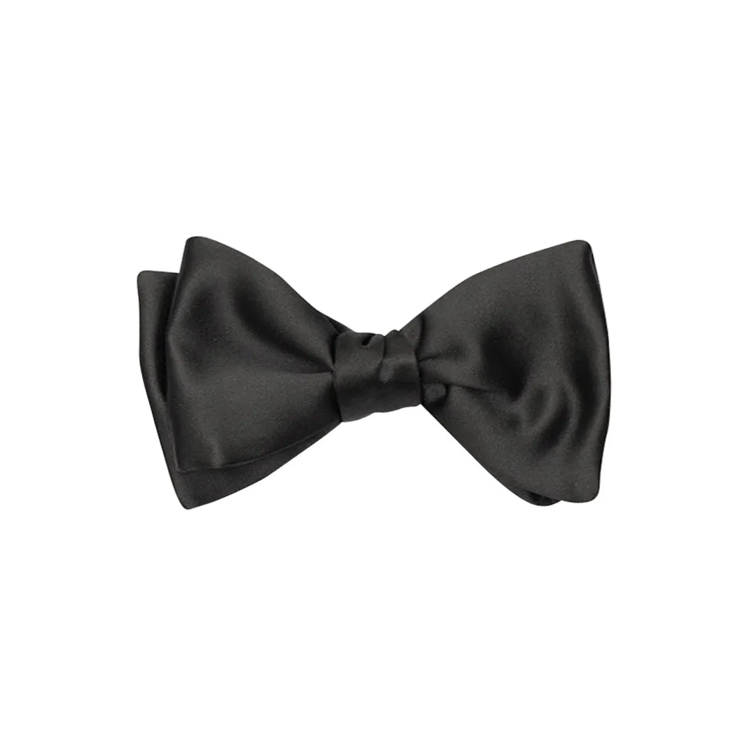 8 cm Black Duchess Silk Self-Tie Bow Tie