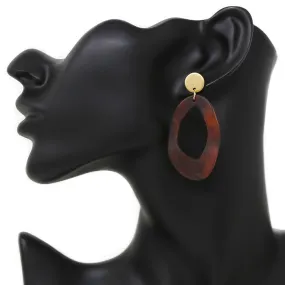 Acetate Hoop Drop Earrings