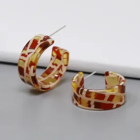 Acetate Hoop Earrings