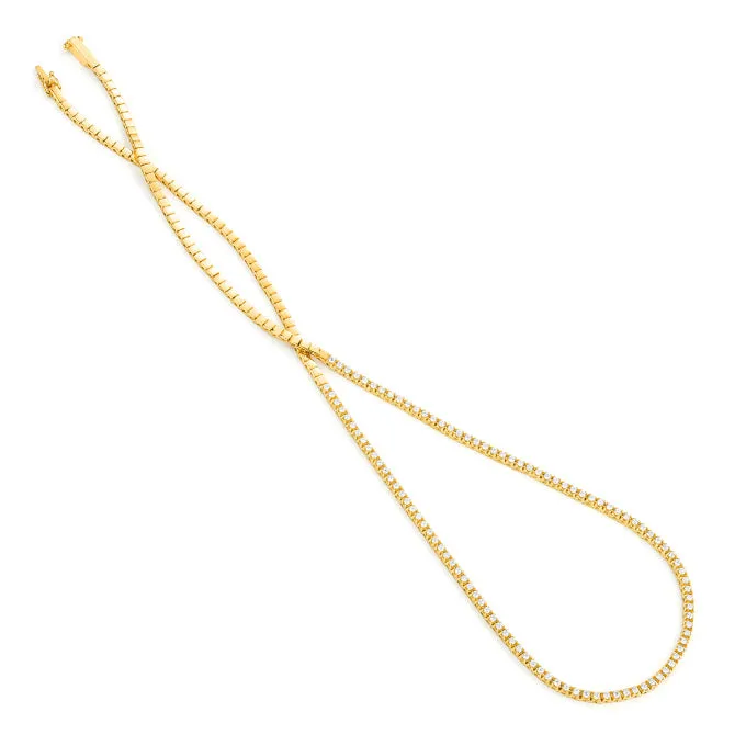 AFJ Diamond Collection - Diamond Riviere Necklace, 18k Yellow Gold