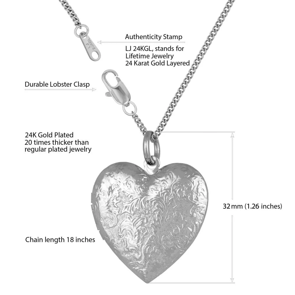 Antique Heart Locket Necklace