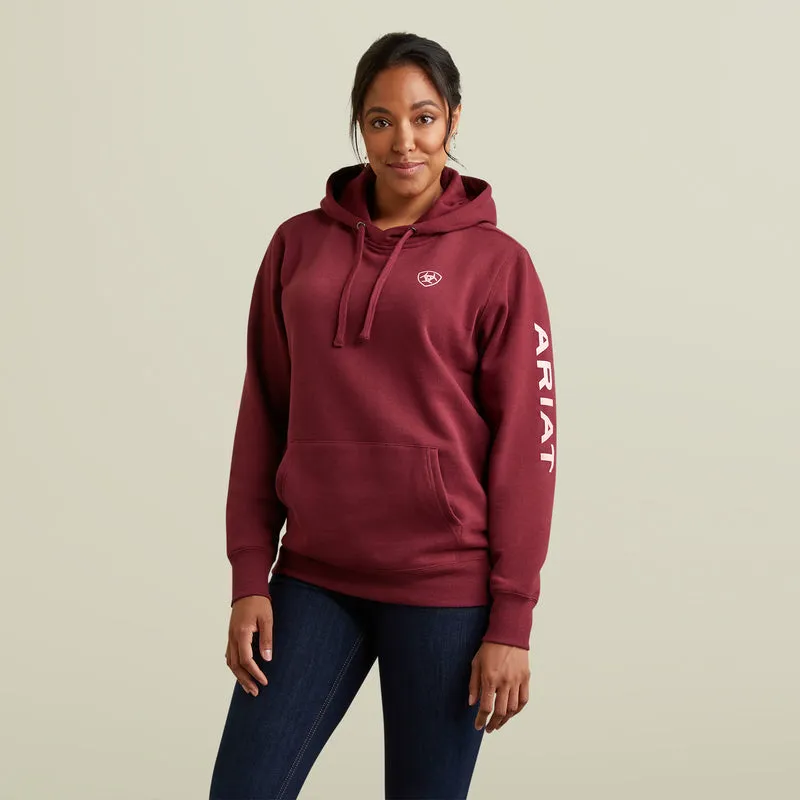 Ariat Women's Ariat Logo Hoodie, Zinfandel