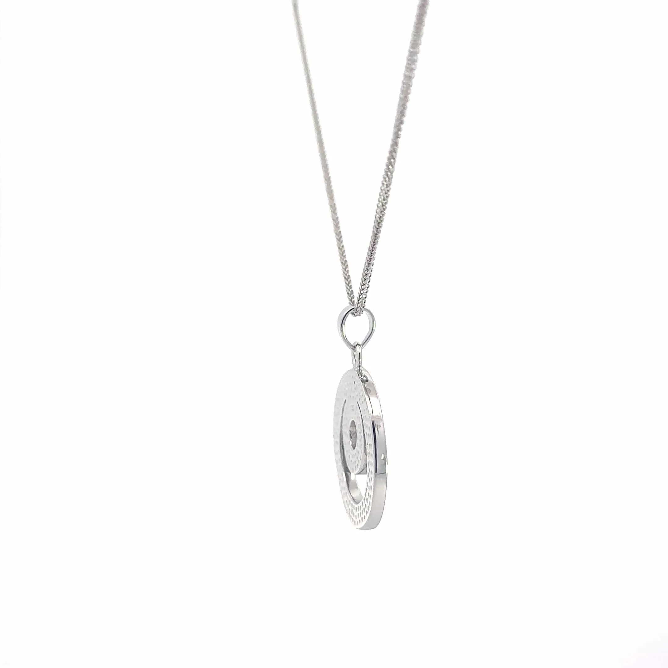 Baikalla Sterling Silver Lab-Made Opal Pendant Necklace