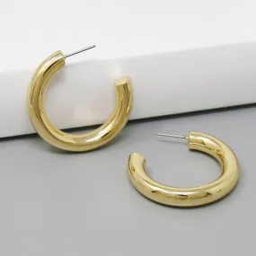 Basic Metal Hoop Earrings