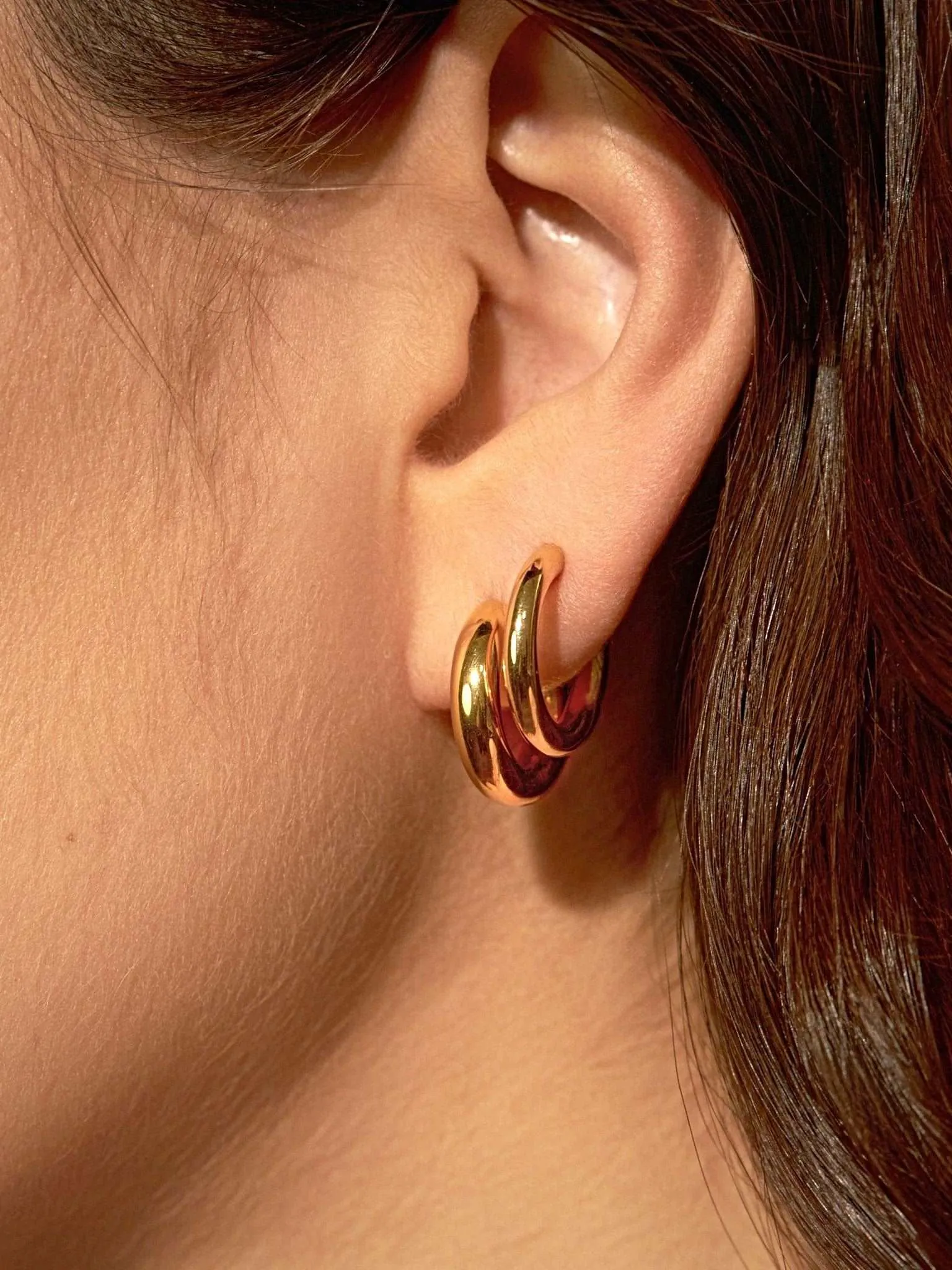 Bassel Chunky Hoop Earrings