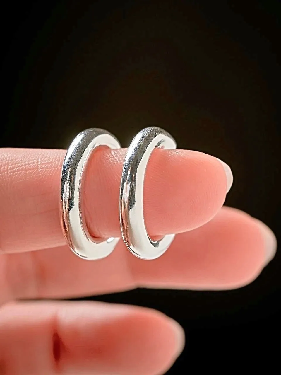 Bassel Chunky Hoop Earrings