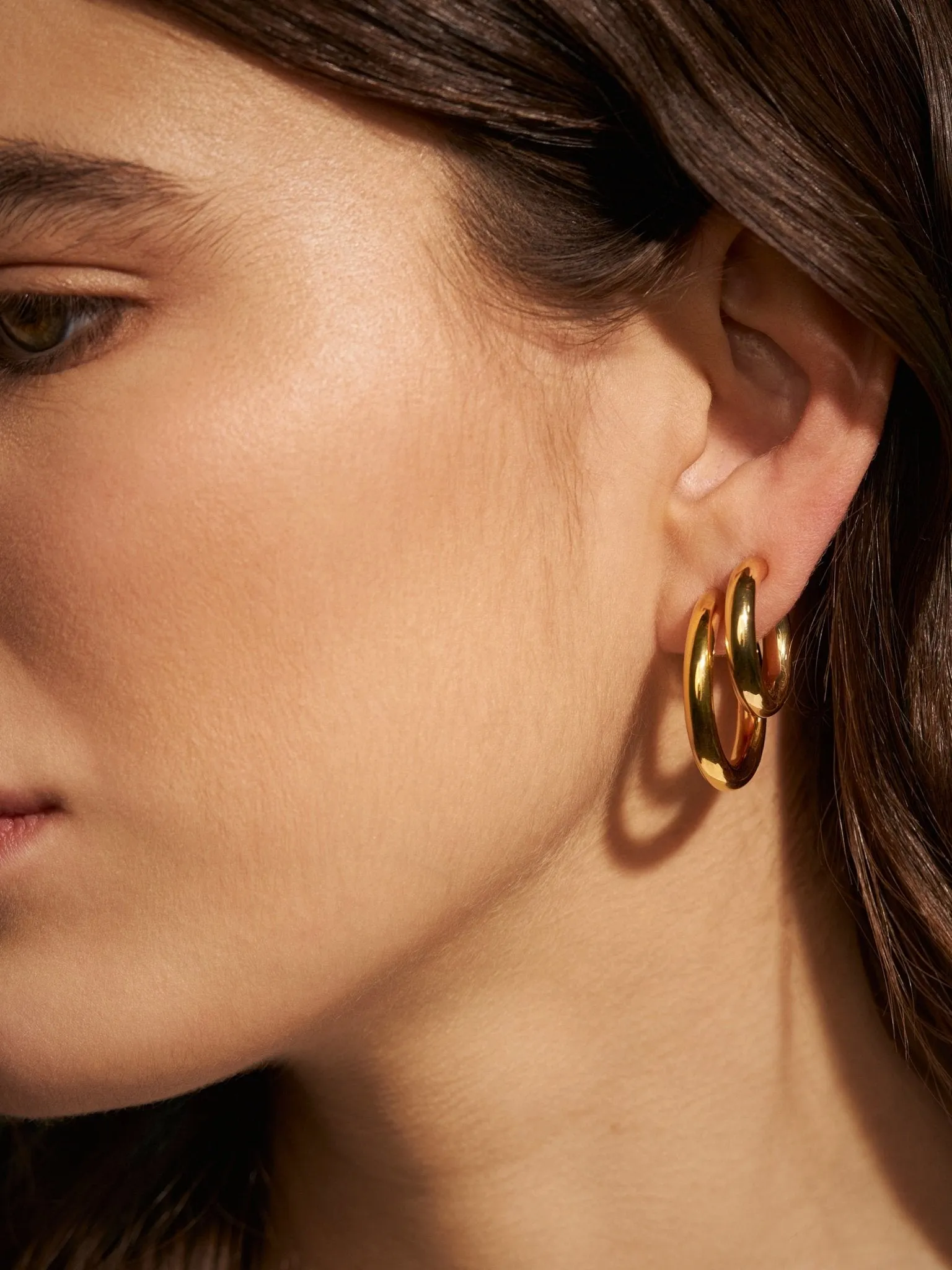 Bassel Chunky Hoop Earrings