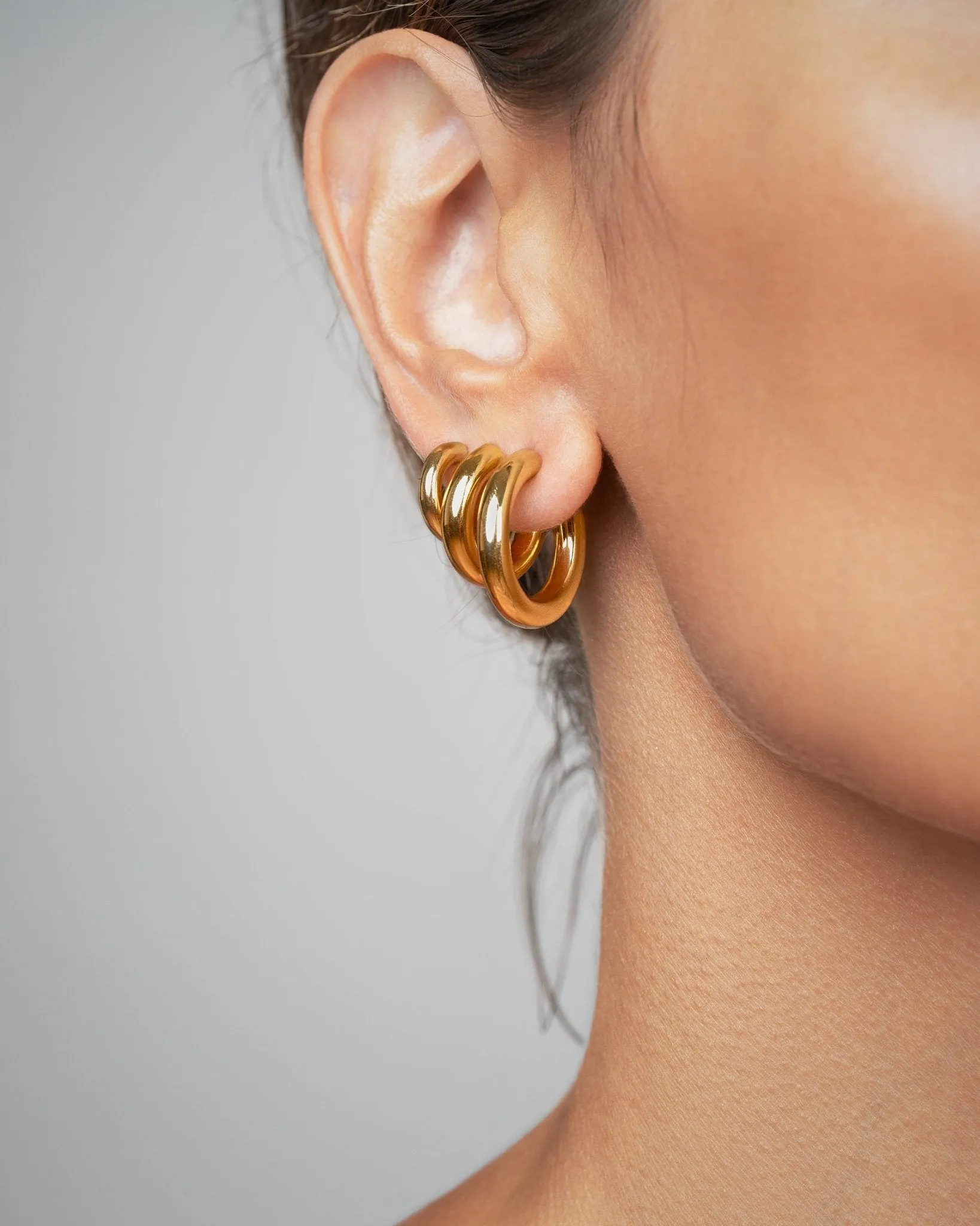 Bassel Chunky Hoop Earrings