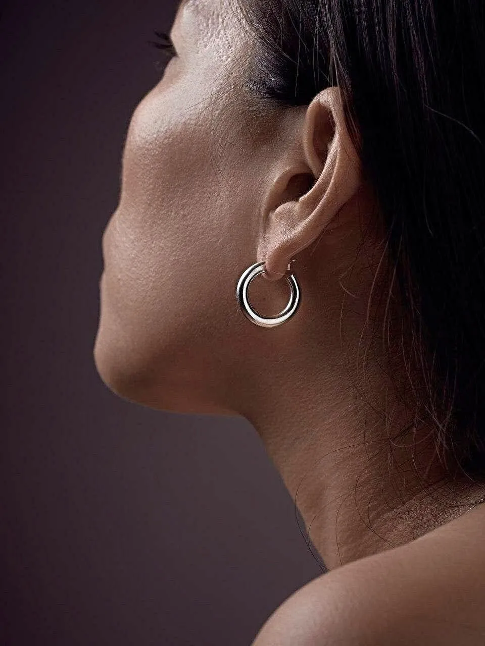 Bassel Chunky Hoop Earrings