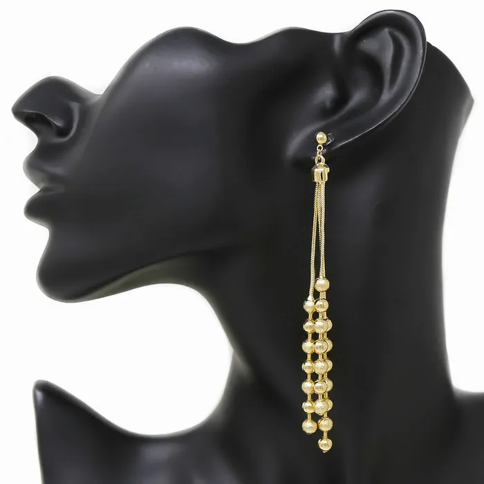 Beaded Chain Drop Earrings