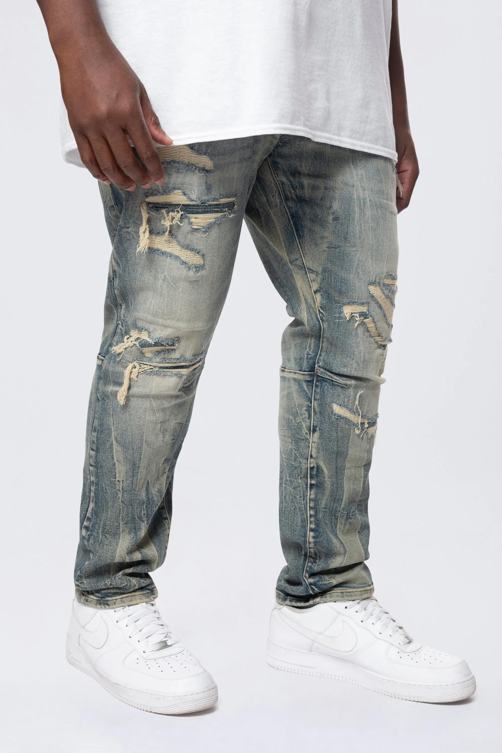 Big and Tall - Vintage Washed Jeans - Topaz Blue