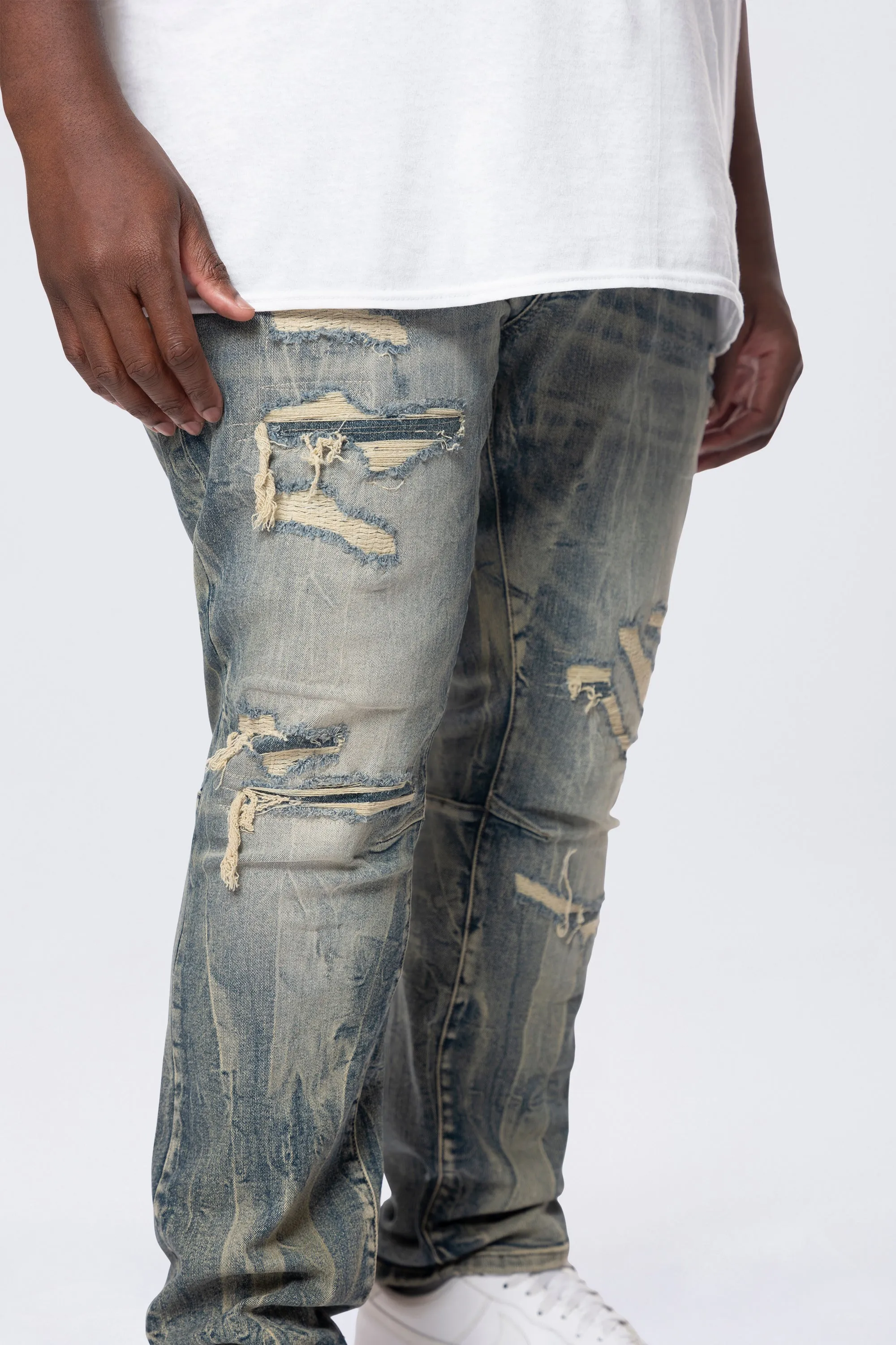 Big and Tall - Vintage Washed Jeans - Topaz Blue