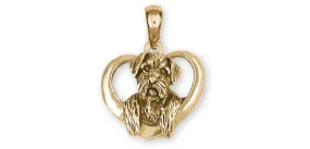 Border Terrier Jewelry 14k Gold Vermeil Handmade Border Terrier Pendant  BDT2-PVM