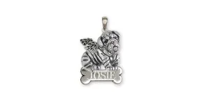 Bulldog Angel Pendant Jewelry Sterling Silver Handmade Dog Pendant BD28-ANP