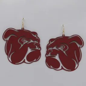 Bulldog Cutout Filigree Earrings