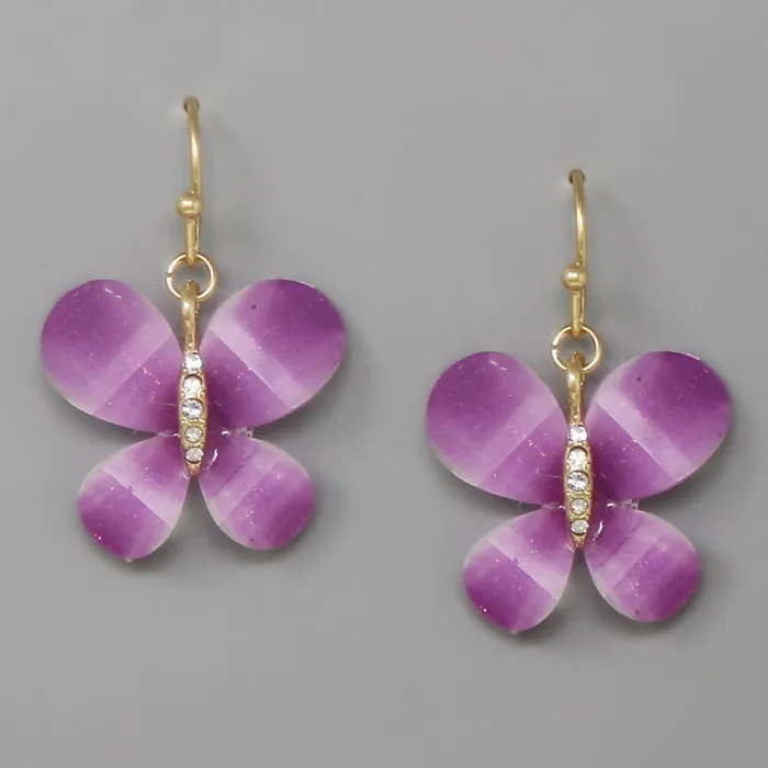 Butterfly Acrylic Drop Earrings