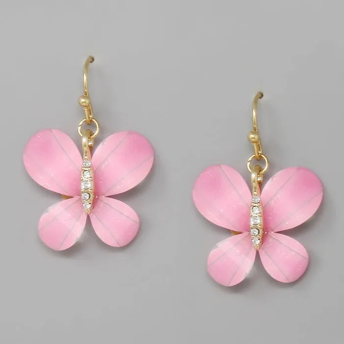 Butterfly Acrylic Drop Earrings