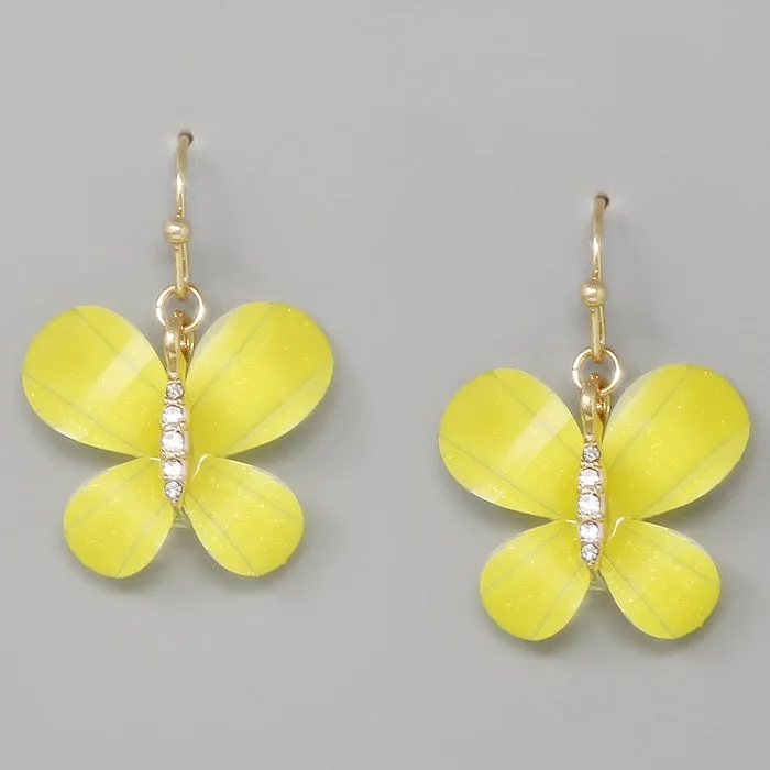 Butterfly Acrylic Drop Earrings