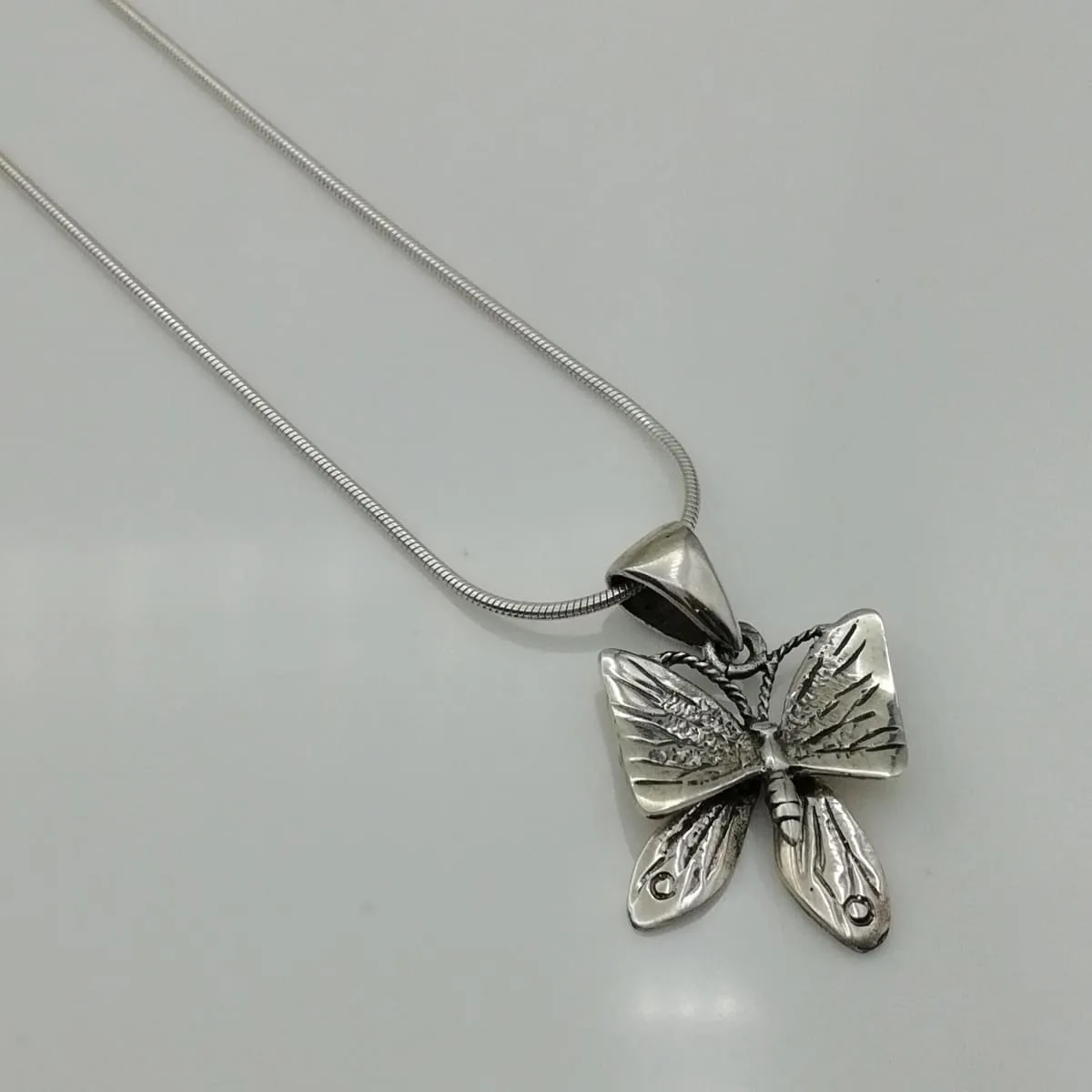 Butterfly charm -Sterling silver pendant- Pretty silver pendant