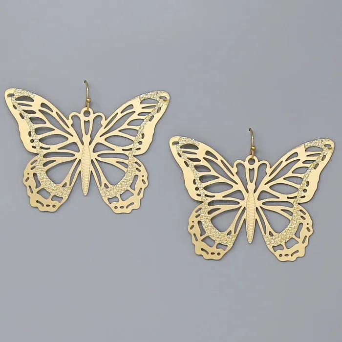 Butterfly Cutout Filigree Earrings