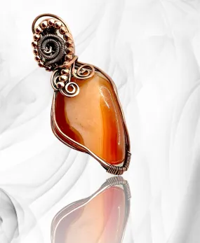 Carnelian Wire Wrapped Pendant