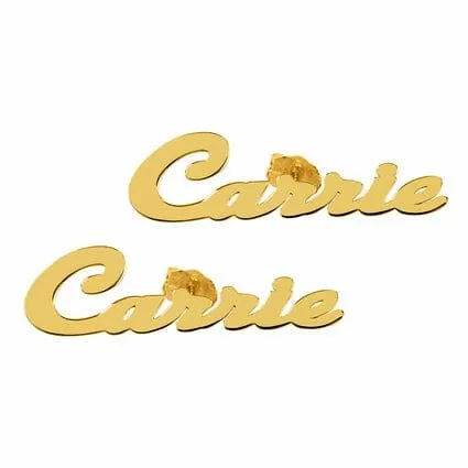 Carrie Stud Name Earrings