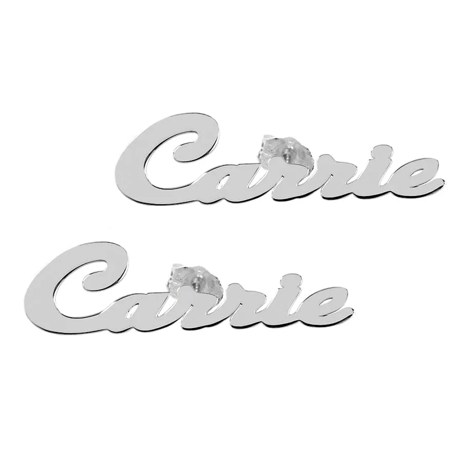 Carrie Stud Name Earrings