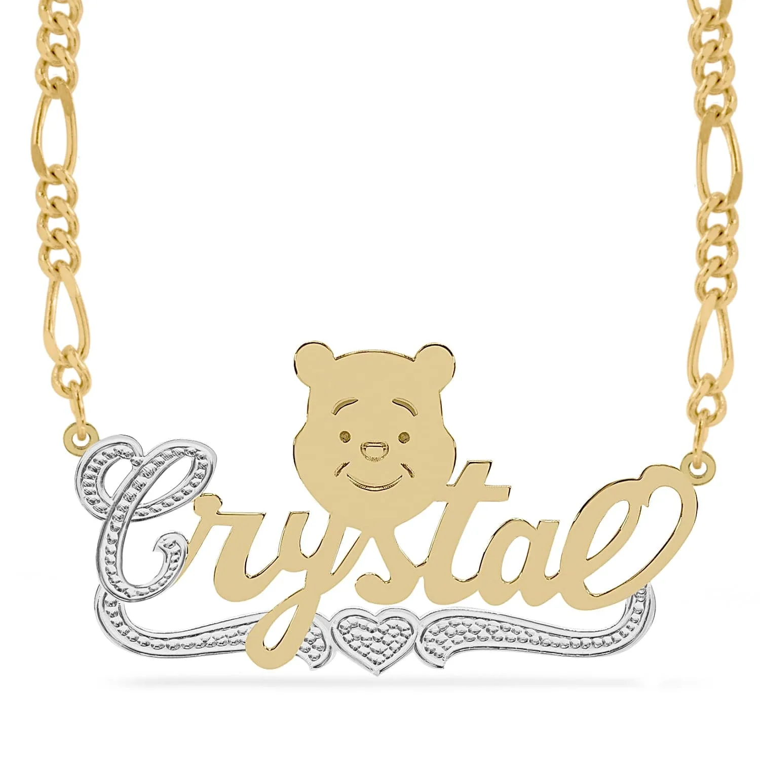 Cartoon Nameplate Necklace Crystal