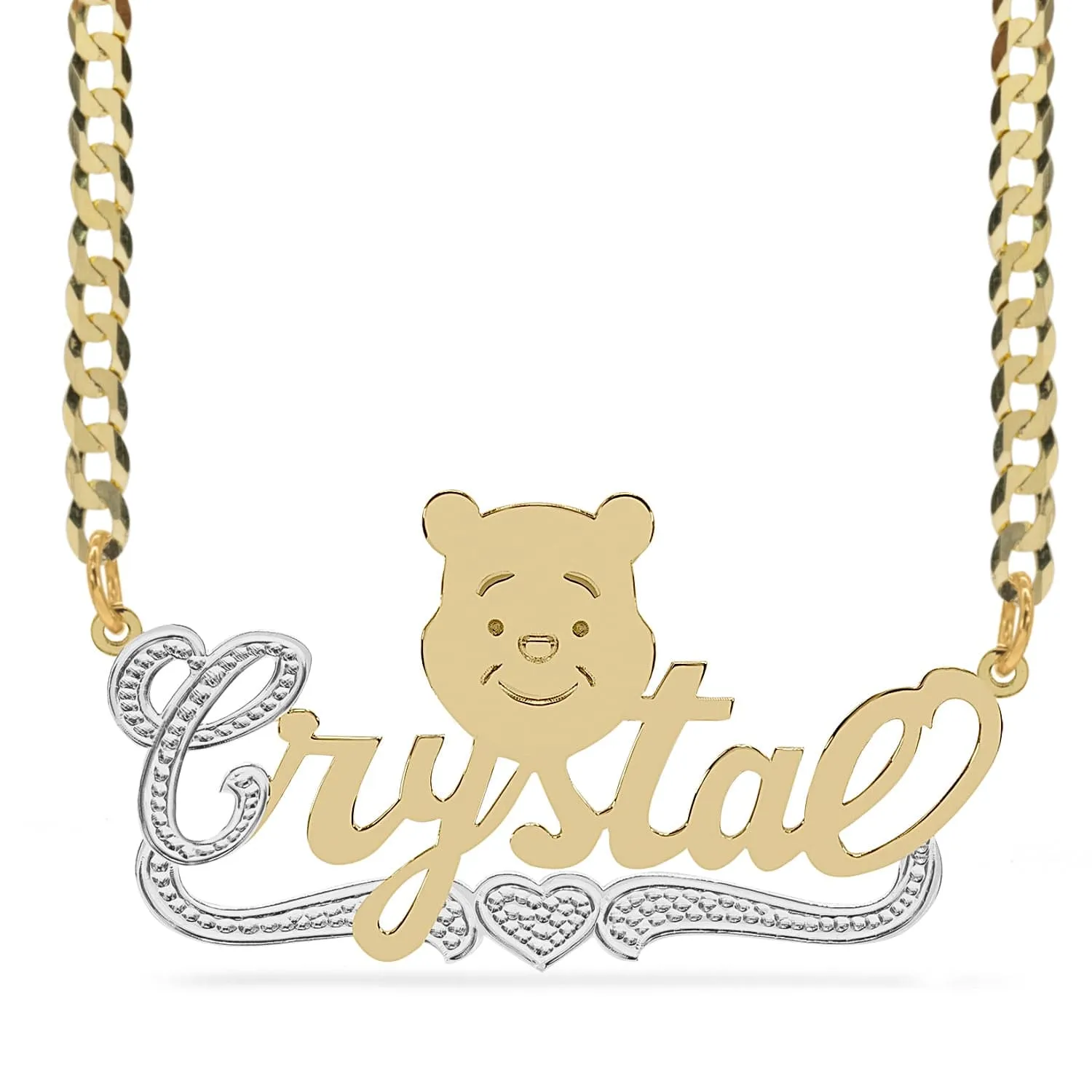 Cartoon Nameplate Necklace Crystal