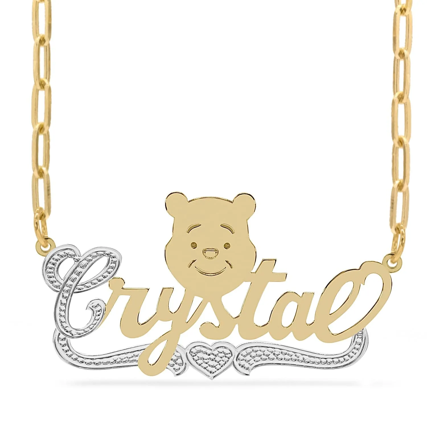 Cartoon Nameplate Necklace Crystal