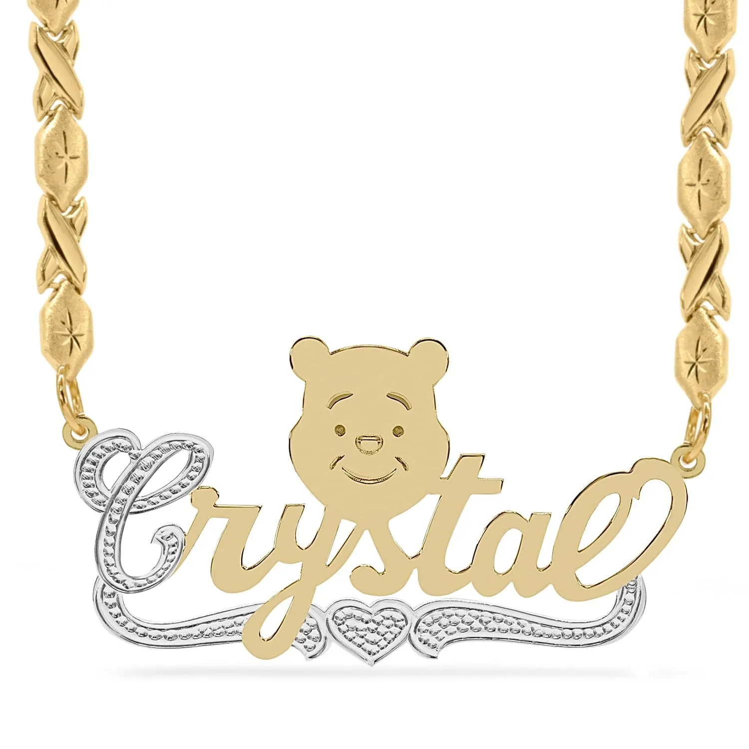 Cartoon Nameplate Necklace Crystal