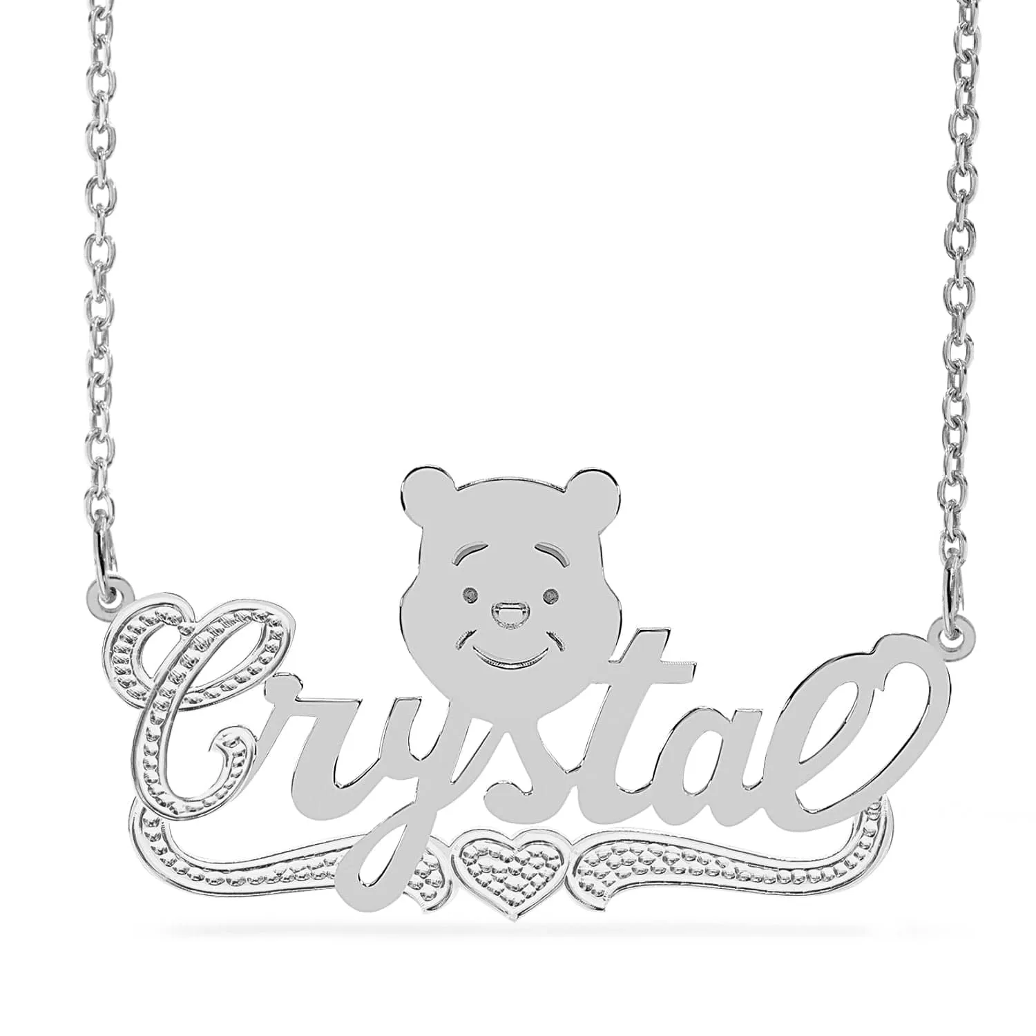 Cartoon Nameplate Necklace Crystal