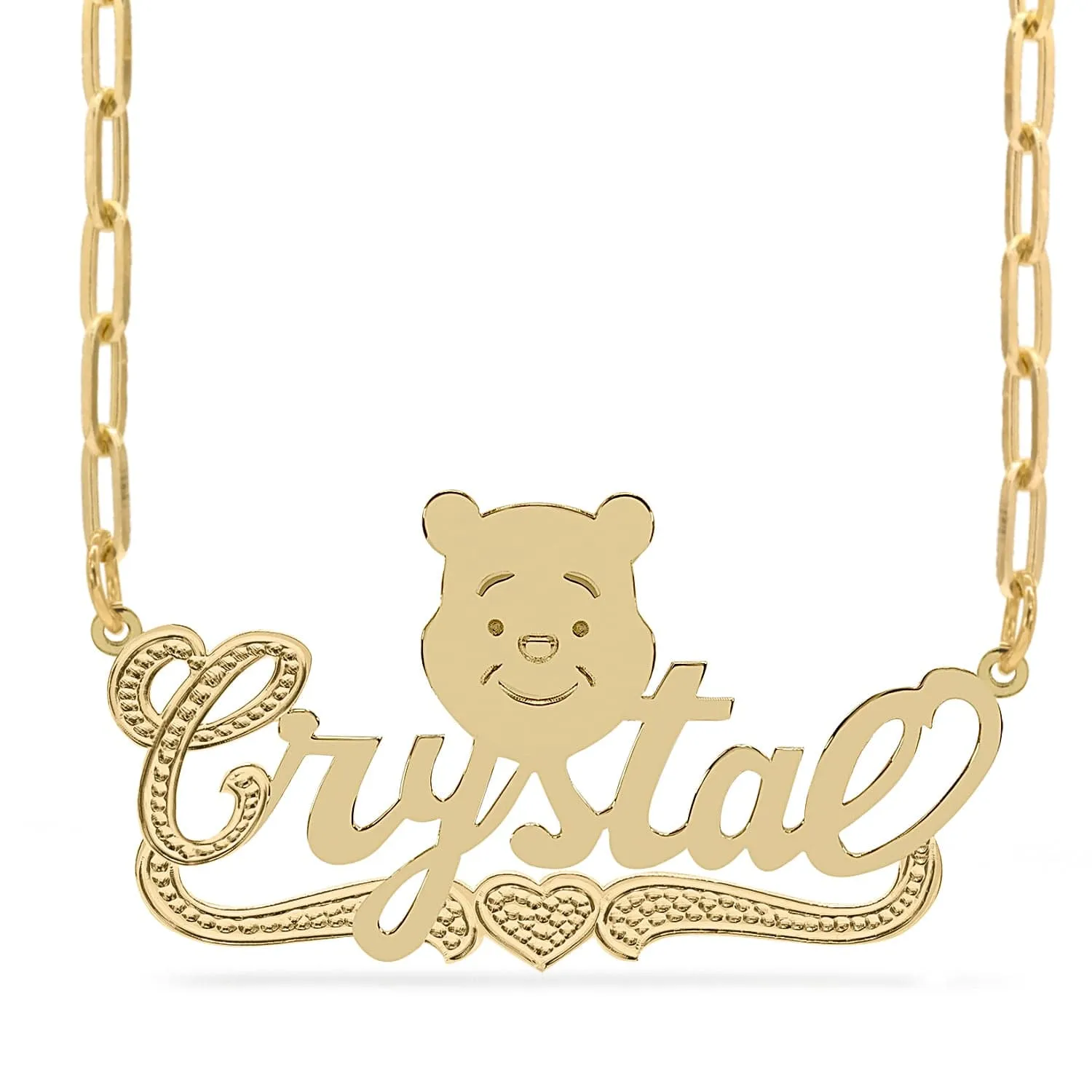 Cartoon Nameplate Necklace Crystal