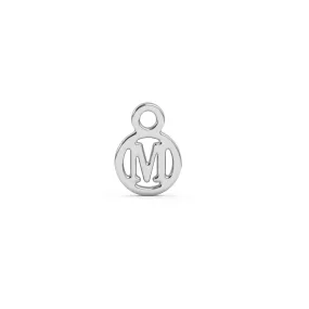 Circle Initial Charm - M | Sterling Silver