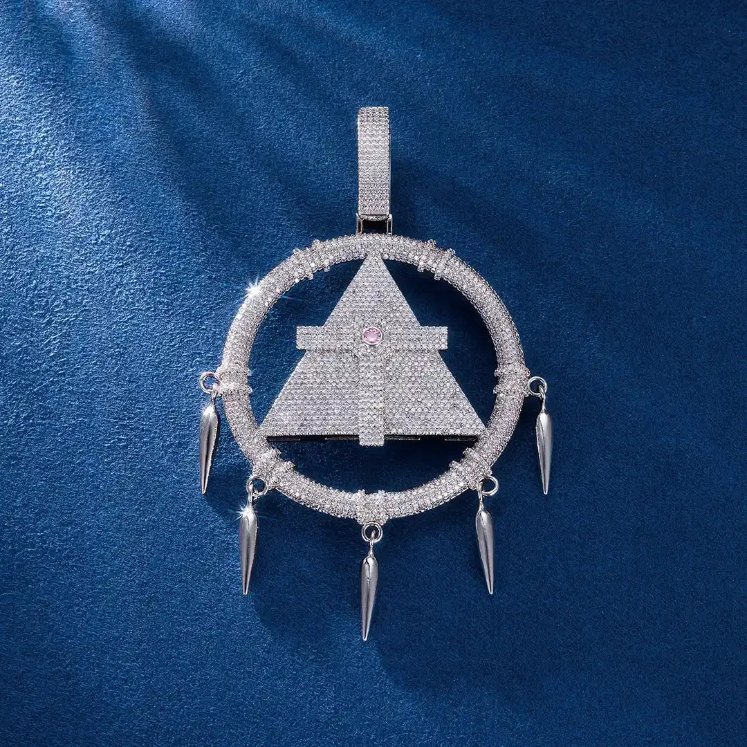 CUSTOM PYRAMID CIRCLE  PENDANT