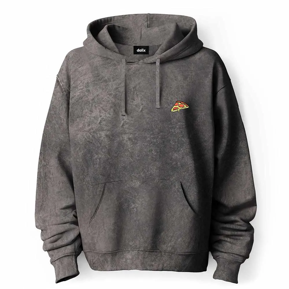 Dalix Pizza Mineral Wash Hoodie