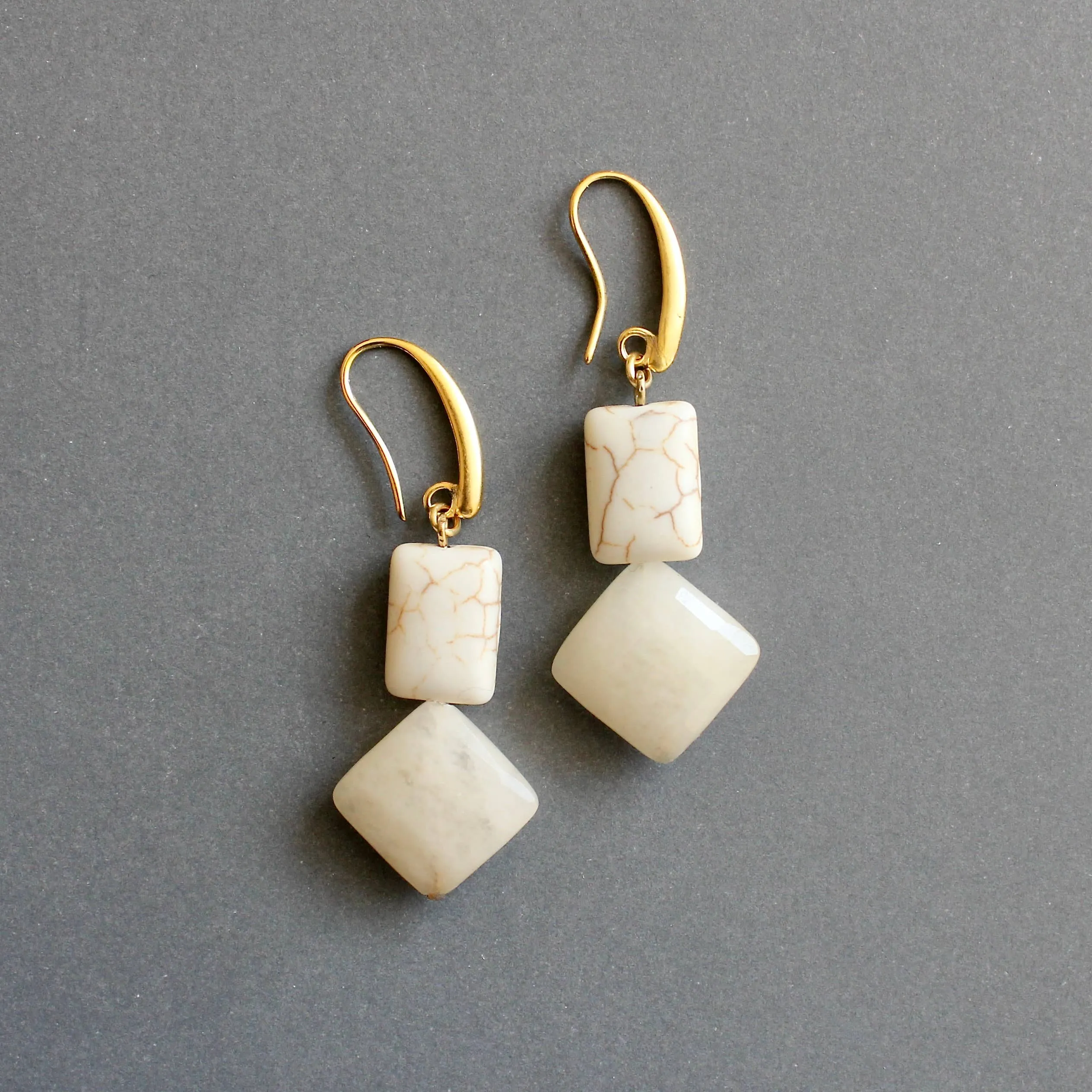 David Aubrey Jewelry - ISLE13 White and cream earrings