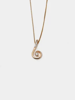 Diamond Squiggle Pendant Necklace - Vintage Capsule