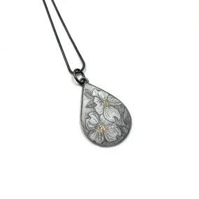 Dogwood Teardrop Pendant