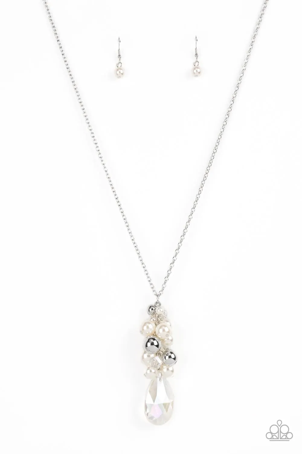 Drip Drop Dazzle - White Paparazzi Necklace