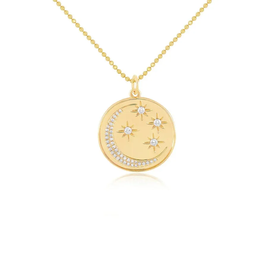 EF Collection - Jumbo Diamond Celestial Necklace, Yellow Gold