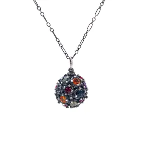 Encrusted Orb Sapphire Pendant