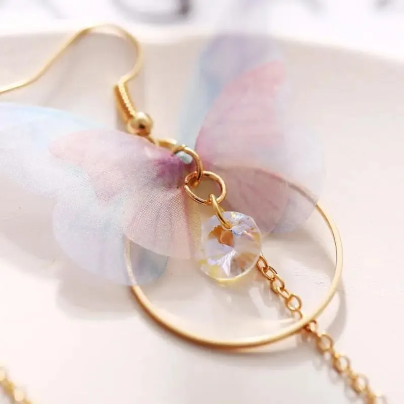 Fairy Yarn Butterfly Long Earrings MK14924